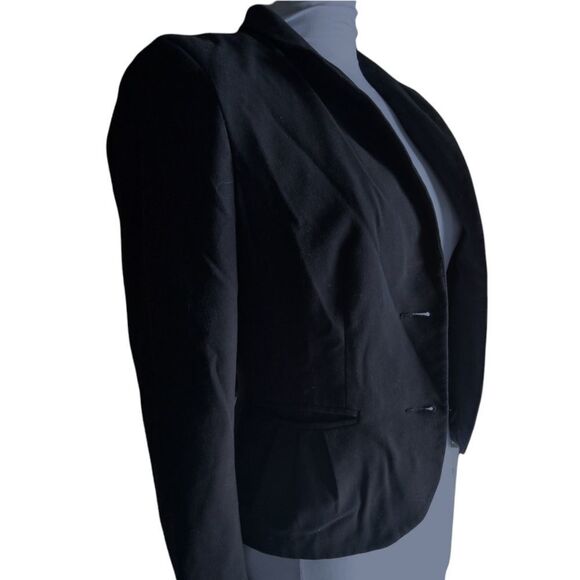 H&M Black Soft Blazer Jacket with Tulip Hem - Picture 7 of 13